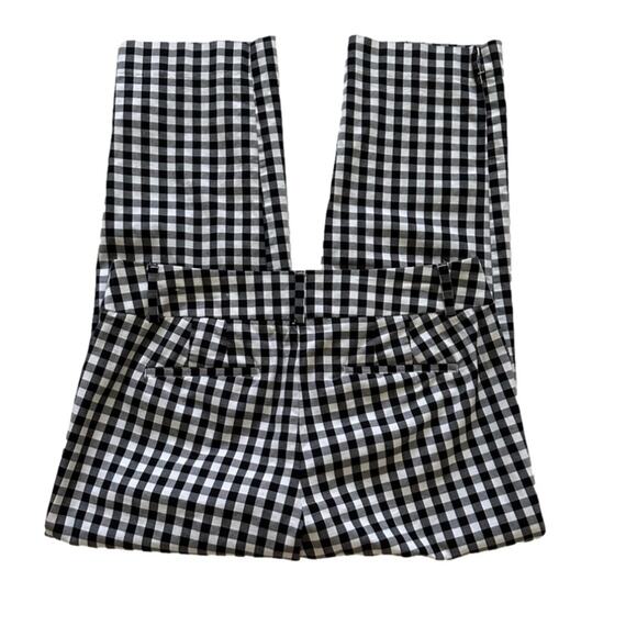 Ann Taylor Factory Ankle Pants Black White Gingham Curvy Fit Summer Pants Size 6 - Picture 8 of 12